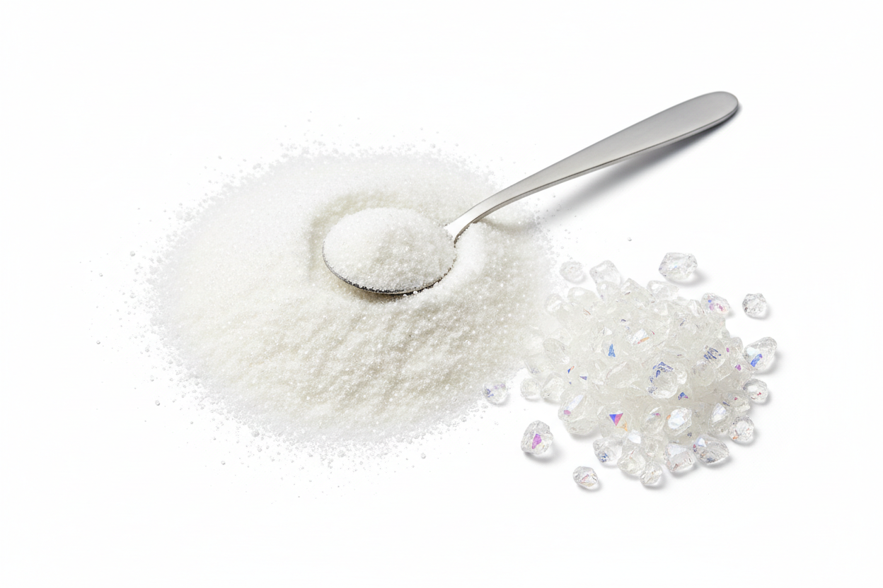 colágeno ingrediente en fondo blanco total